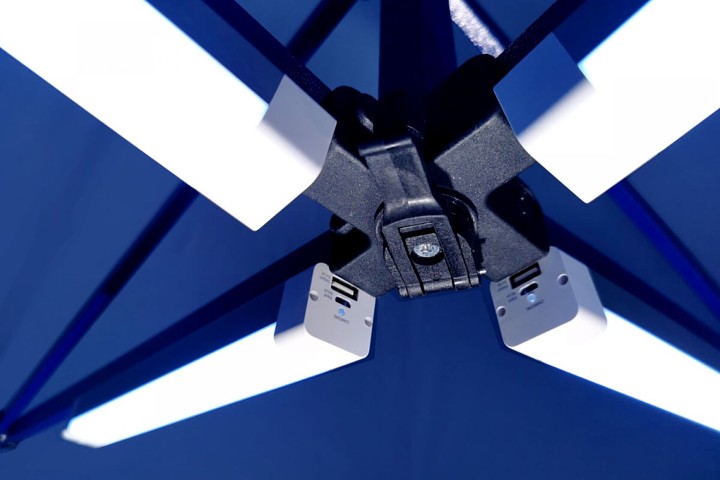 lumières LED au stand de vente