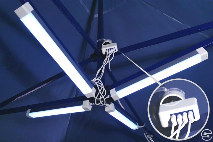 Éclairage de tente de fête